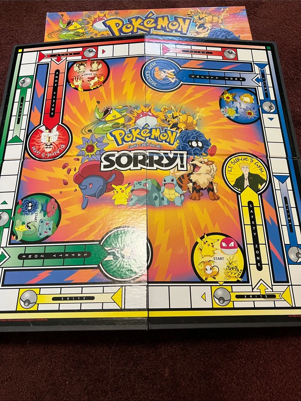 Vintage 2000 Pokémon Sorry! Board Game with Pikachu Artwork